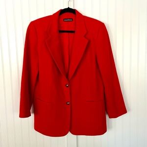 VIntage Red Oversized Blazer Wool Cashmere Blend Georges Marciano Designer 12